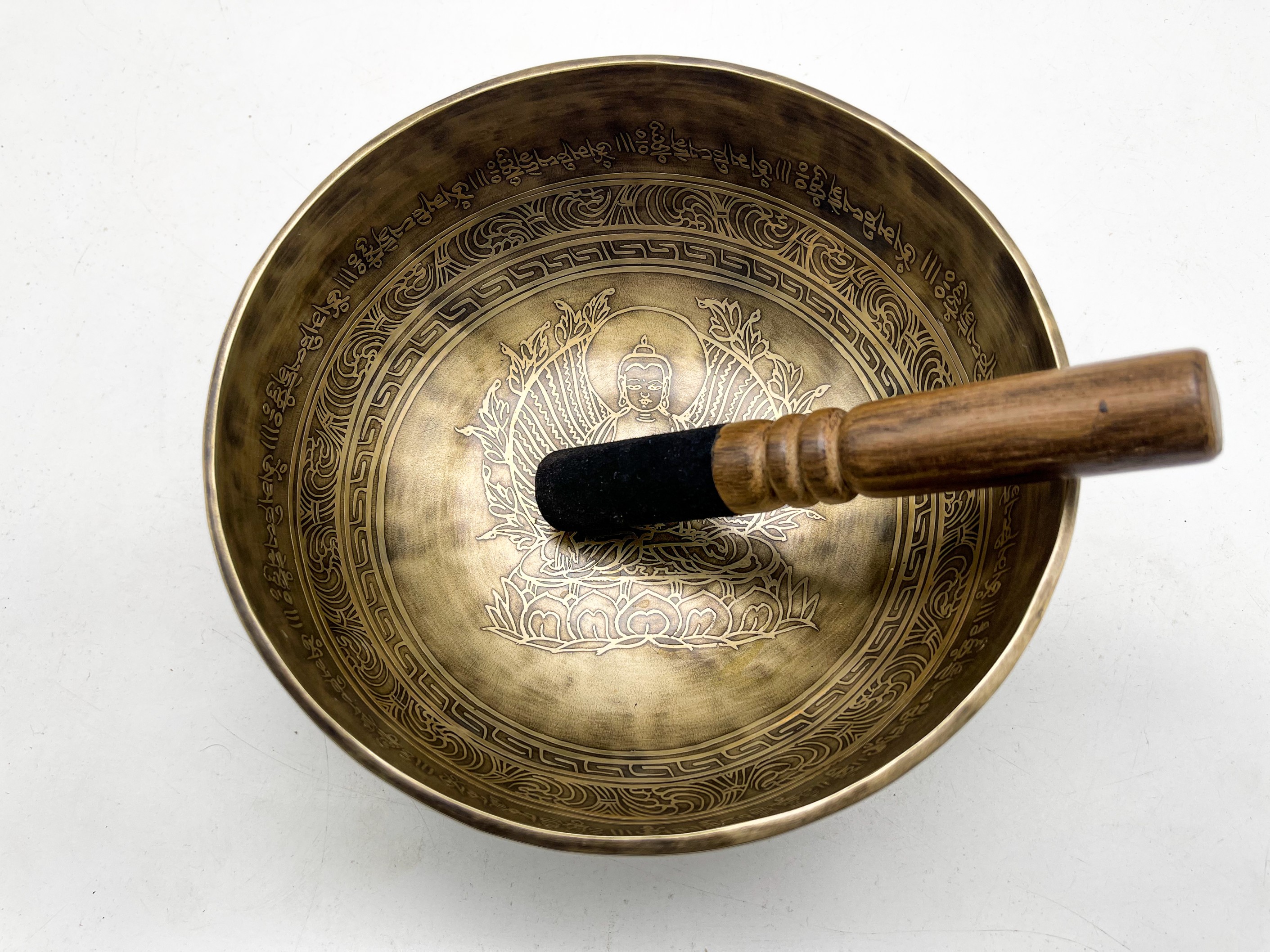 Buddha Carving Singing Bowl