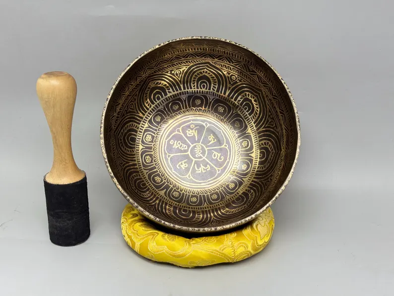 Mantra Carving Singing Bowl